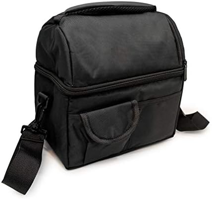 Чанта за носене продукти NERTHUS с двойно дъно, 24 x 15 x 24 см, черна