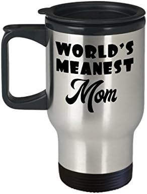 Най-Злото В света Чаша за пътуване за майки - Най-Неподходящи Саркастични чаши За Злите Майки, Идеален подарък за Деня На Майката, Рожден Ден или с кляпом в устата За