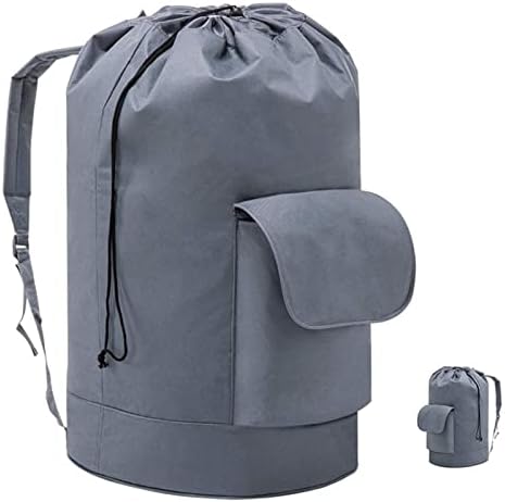 Тъканта, чанта за дрехи с двойно пагон CsgrFagr За носене В пералнята, Чанта за мръсни дрехи Bee (Сив, един Размер)