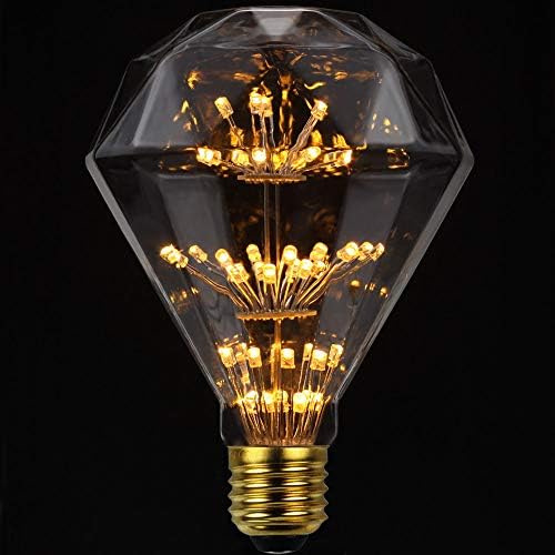 Led Лампа YANUODA Реколта Крушка на Едисон 3 W Фейерверковая Крушка Голяма 110/130 В E26 Декоративна Крушка (Диамант)